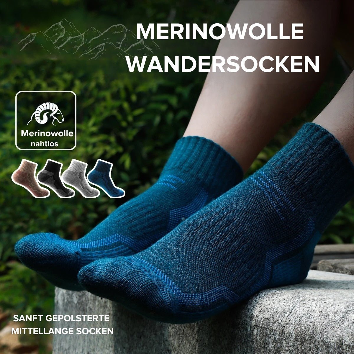 Premium Merino Wandersocken - Viamilo