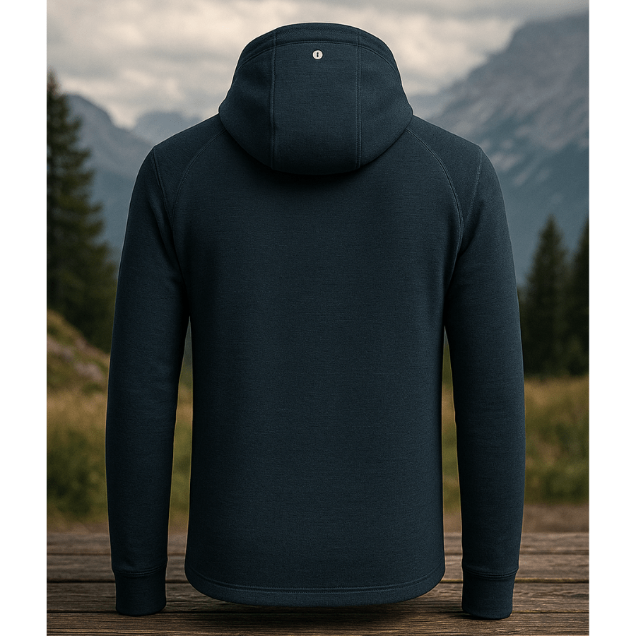 Merino Zip - Kapuzenpullover mit Kängurutasche - Viamilo