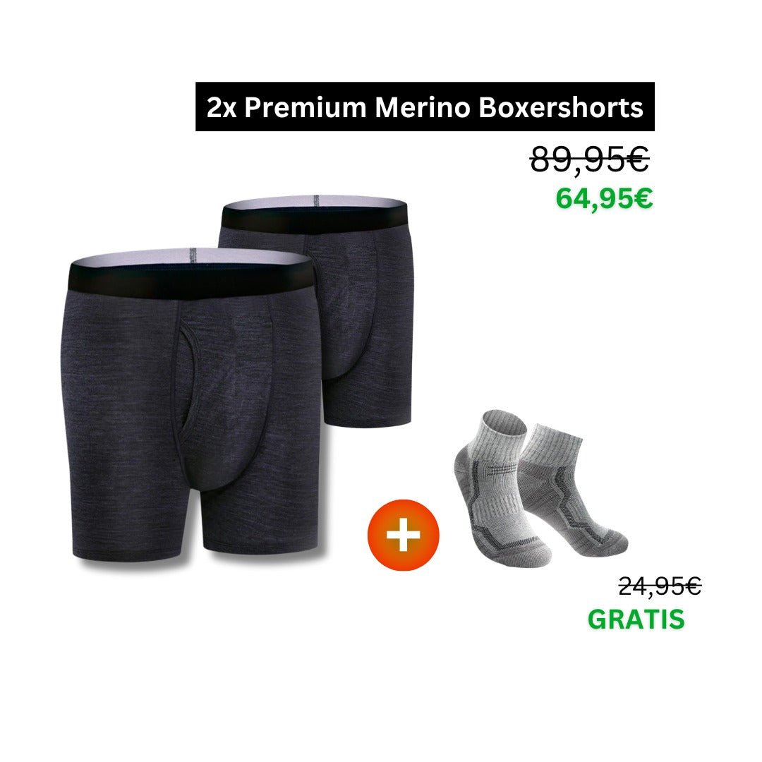 Premium Boxershorts aus 100 % Merinowolle - Viamilo