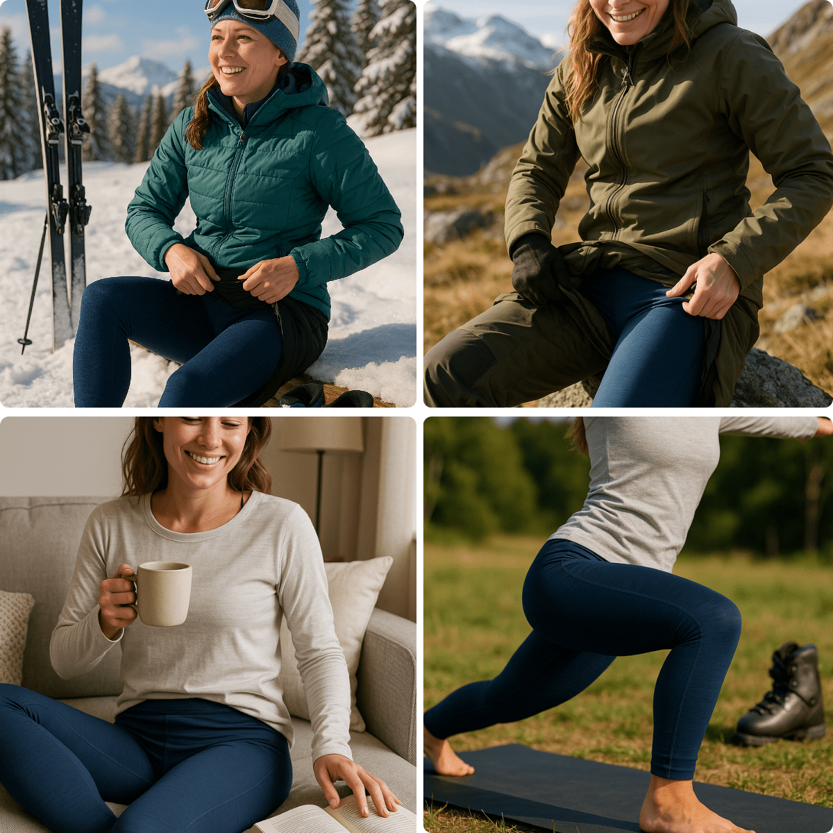 100 % Merino Baselayer Hose Damen - Viamilo