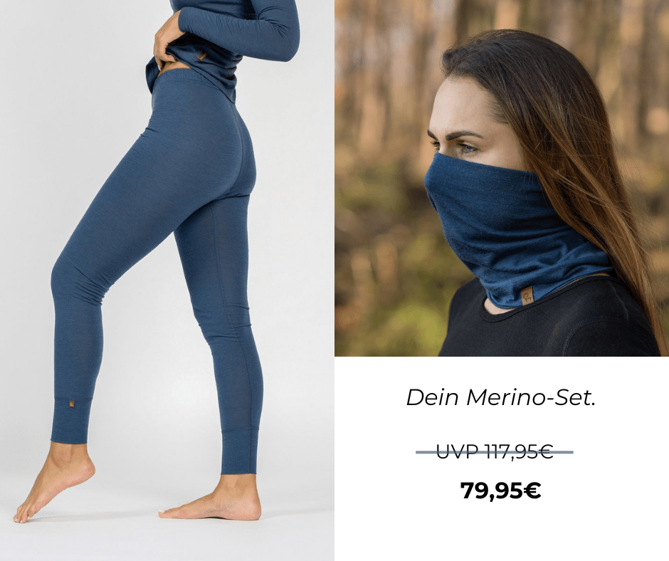 Damen Baselayer Hose – 100 % Merino, 160 g/m² - Viamilo