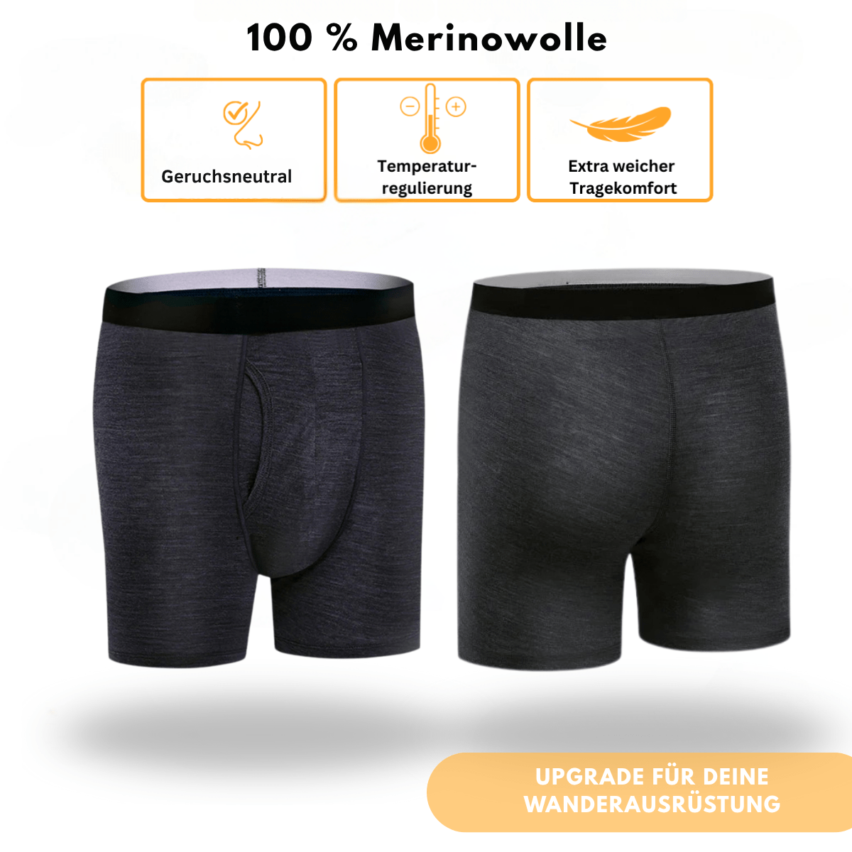Premium Boxershorts aus 100 % Merinowolle - Viamilo