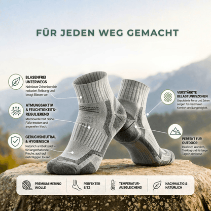 Premium Merino Wandersocken - Viamilo