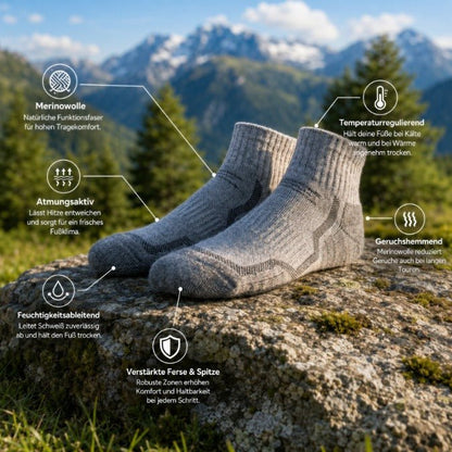 Premium Merino Wandersocken - Viamilo